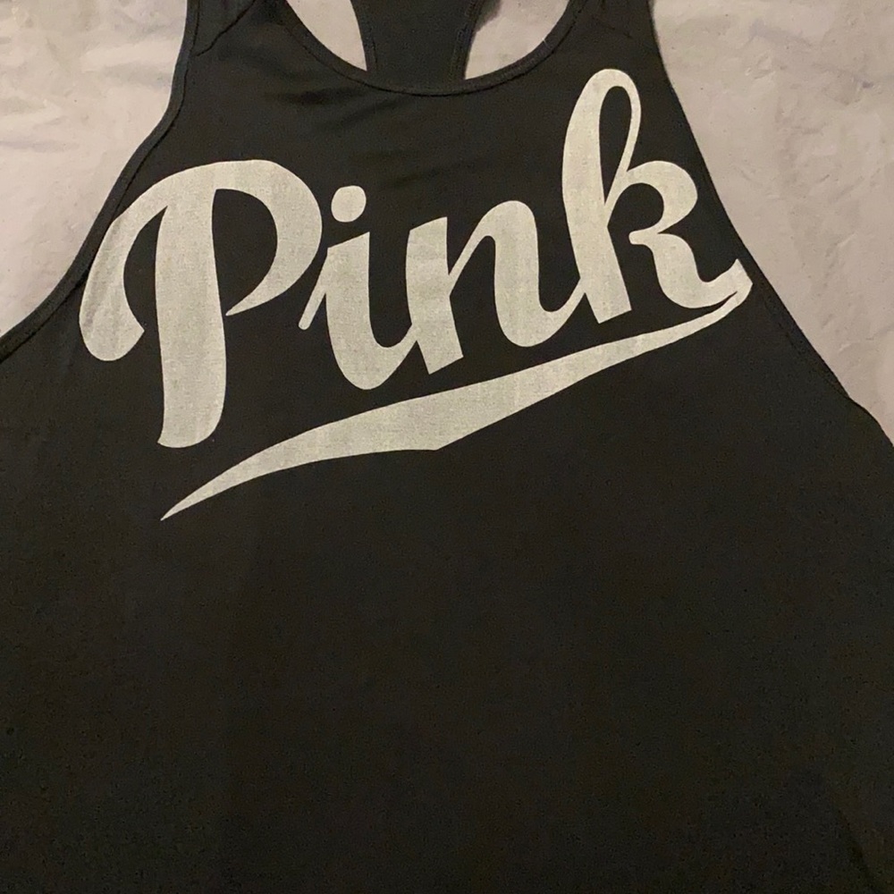 Black Victoria Secret Pink tank racer back
